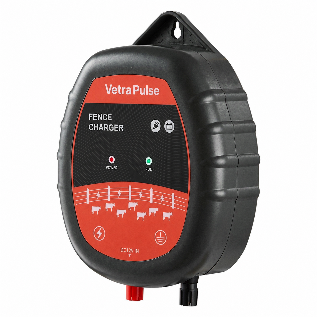VetraPulse 1J 10kV Electric Fence Charger – AC/DC, IP65, LED Indicator