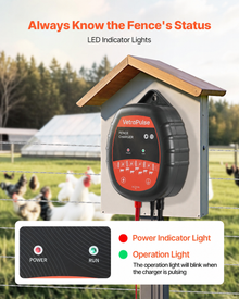 VetraPulse 1J 10kV Electric Fence Charger – AC/DC, IP65, LED Indicator