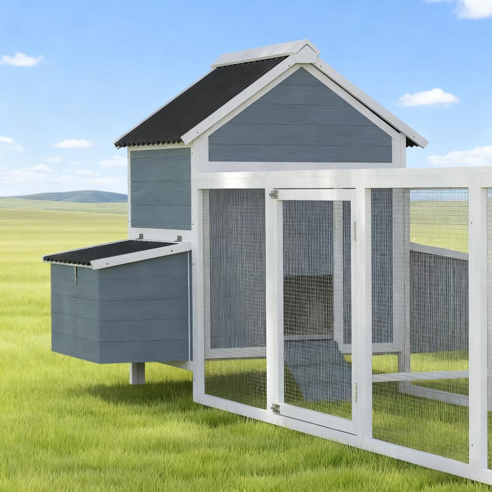 Extra Large Wooden Chicken Coop for 10-15 Chickens with Secure Outdoor Run – VetraPulse®