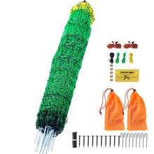 VetraPulse Electric Fence Netting, 42 H X 164L, PE Net Fencing With Posts & Double-Spiked Stakes, Utility Portable Mesh For Goats, Sheep, Lambs, Deer, Hogs, Dogs, Used In Backyards, Farms, And Ranches