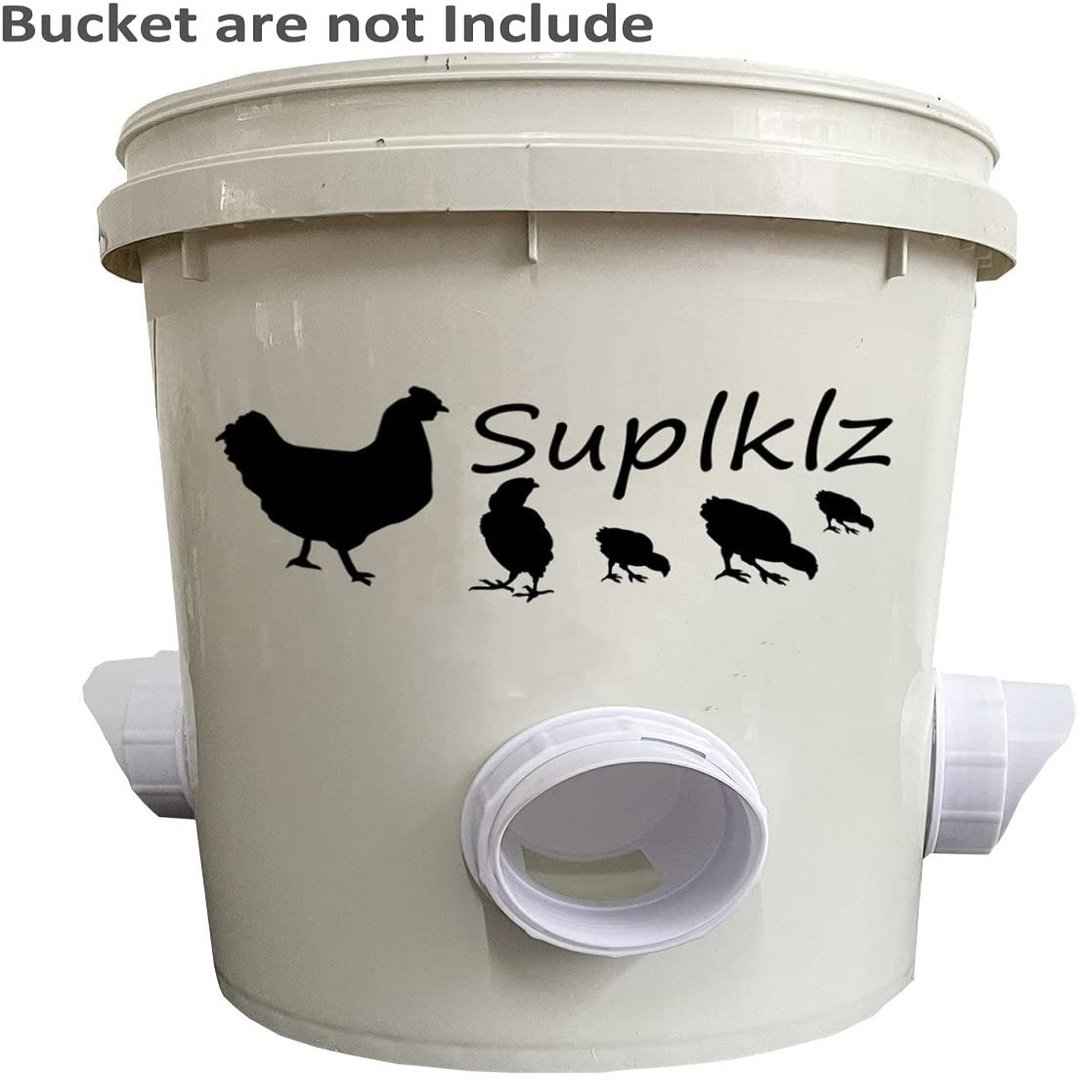 DIY Chicken Feeder Port Rainproof Poultry Feeder