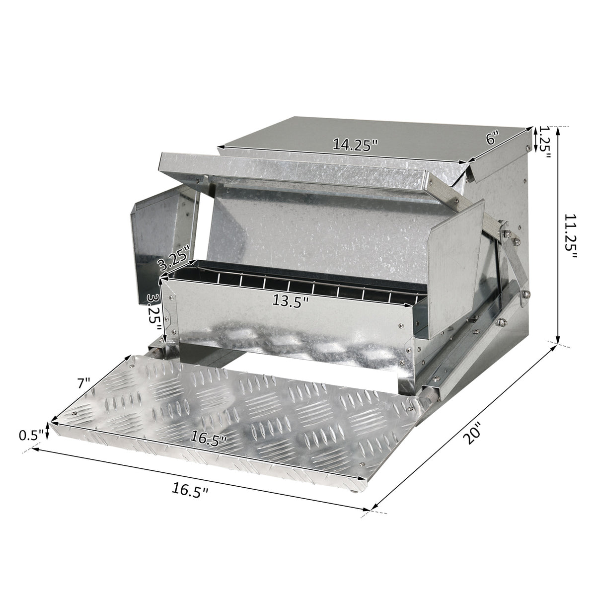 Vetra Pulse 25 lb Automatic Poultry Feeder – Weatherproof Galvanized Steel, No Waste