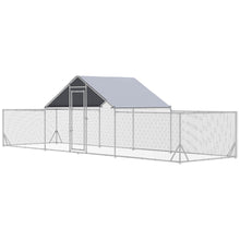VetraPulse 23' x 6.6' Walk-In Galvanized Steel Chicken Coop with UV & Rain Cover for 12-14 Chickens