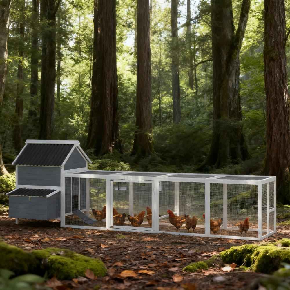 Extra Large Wooden Chicken Coop for 10-15 Chickens with Secure Outdoor Run – VetraPulse®