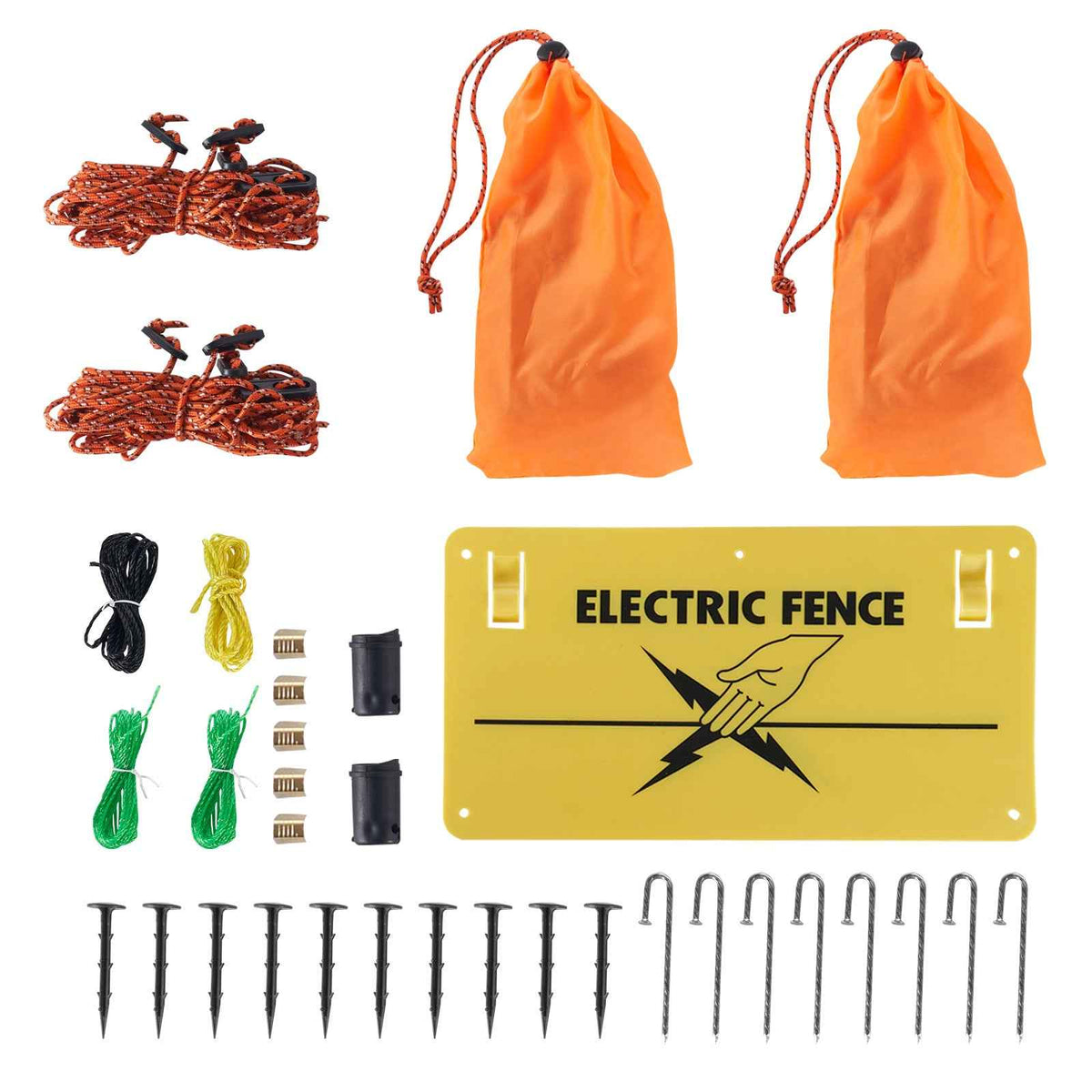 VetraPulse Electric Fence Netting, 48inH X 168in L, PE Net Fencing Kit With Posts & Double-Spiked Stakes, Utility Portable Mesh For Chickens, Ducks, Geese, Rabbits, Used In Backyards, Farms, And Ranches