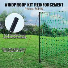 VetraPulse Electric Fence Netting, 48inH X 168in L, PE Net Fencing Kit With Posts & Double-Spiked Stakes, Utility Portable Mesh For Chickens, Ducks, Geese, Rabbits, Used In Backyards, Farms, And Ranches