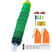 VetraPulse Electric Fence Netting, 48inH X 168in L, PE Net Fencing Kit With Posts & Double-Spiked Stakes, Utility Portable Mesh For Chickens, Ducks, Geese, Rabbits, Used In Backyards, Farms, And Ranches